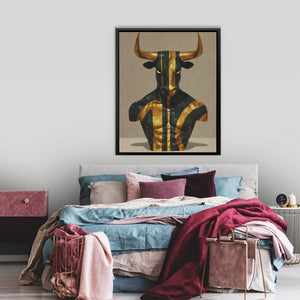 Bull's Golden Armor - Luxury Wall Art