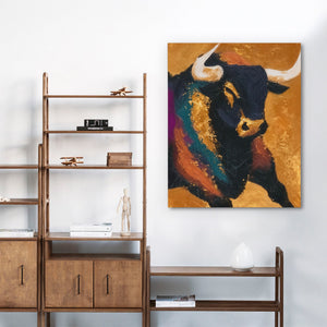 Bull's Golden Crown - Luxury Wall Art