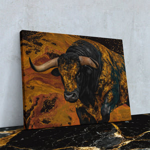 Bulls Golden Tempest - Luxury Wall Art