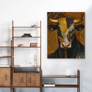Bull's Golden Thunder - Luxury Wall Art