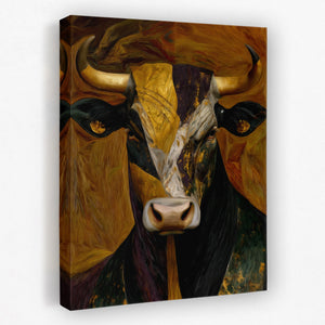 Bull's Golden Thunder - Luxury Wall Art