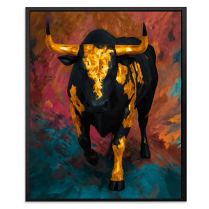Bull's Inferno Charge II - Luxury Wall Art