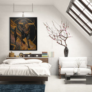 Bull's Liquid Gold - Luxury Wall Art