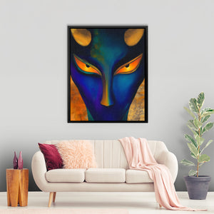 Bull's Sapphire Thunder - Luxury Wall Art