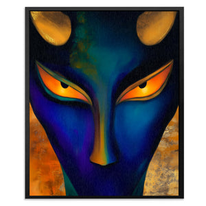 Bull's Sapphire Thunder - Luxury Wall Art