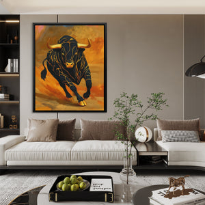 Bull's Storm Horizon - Luxury Wall Art