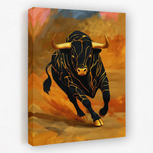 Bull's Storm Horizon - Luxury Wall Art
