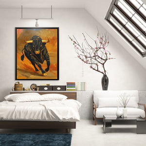 Bull's Storm Horizon - Luxury Wall Art