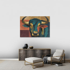Bulls Turquoise Spirit - Luxury Wall Art