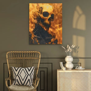 Burned to the Bone - Gold Macabre Canvas Print