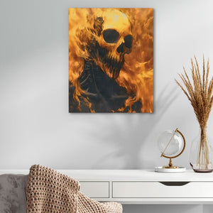 Burned to the Bone - Modern Wall Art in Black Frame