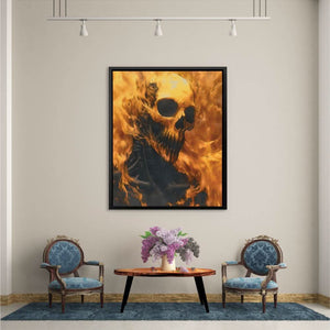 Burned to the Bone - Modern Gold Canvas Wall Art