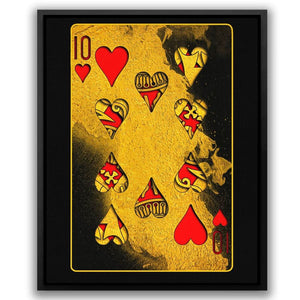 Burning Ten of Hearts - Luxury Wall Art