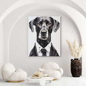 Business Lab - Black and White Canvas Print