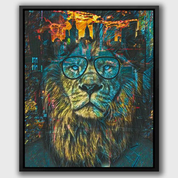 Business Lion in a room