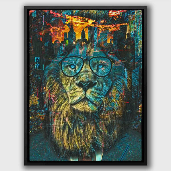 Business Lion in a room