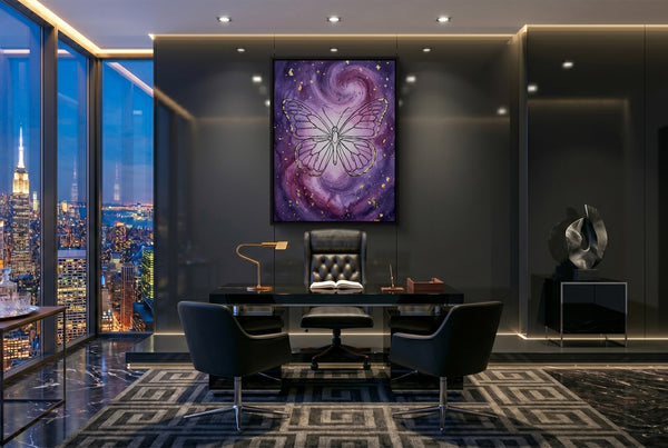 Butterfly Gilded Galaxy in a room