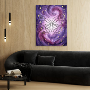 Butterfly Gilded Galaxy โ butterfly gilded galaxy sq 70s vibes 1port flush print