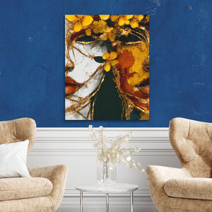 Butterfly Golden Ascension canvas wall art, room view