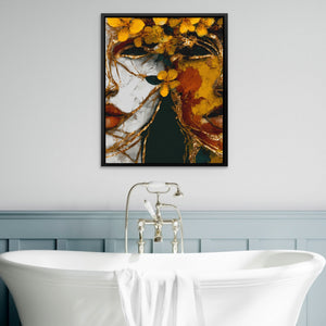 Butterfly Golden Ascension canvas wall art, room view