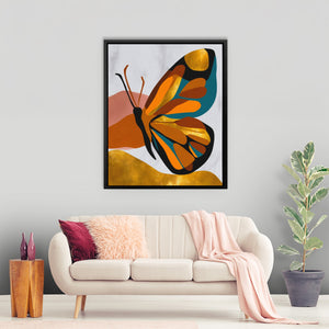 Butterfly Golden Ascent - Luxury Wall Art