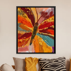 Butterfly Golden Symmetry — Butterfly Golden Symmetry Orange Room Zoom 223
