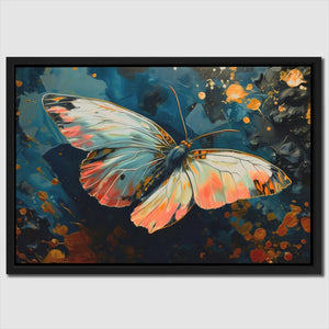 Butterfly Watercolor - Horizontal Wall Art in Black Frame