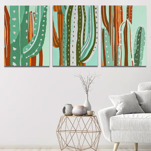 Cactus Oasis Trio - Luxury Wall Art