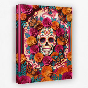 Calavera Marigold Monarchs — calavera marigold monarchs side view mirror wrap