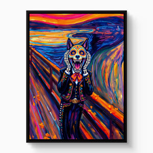 Calavera's Scream — calavera's scream white studio framed black