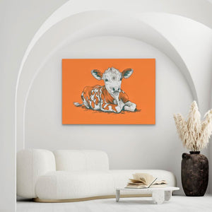 Calf’s Day Out - Luxury Wall Art
