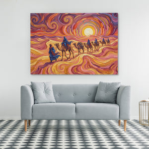 Camel Caravan Sunset โ Camel Caravan Sunset Checkered Floor 43