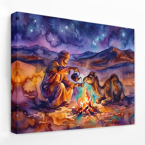 Camel Desert Campfire โ Camel Desert Campfire Landscape Side View Mirror Wrap 108