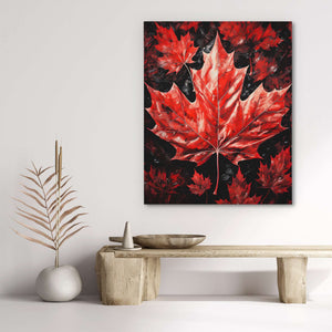 Canadian Maple Leaf - Wall Art in Black Frame