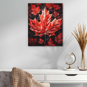 Canadian Maple Leaf - Maple Leaf Wall Art in Black Frame