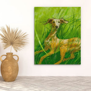 Canine Bliss - Art Prints Wall Art in Black Frame