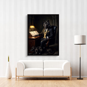 Canine Tribunal โ canine tribunal sq striped wall luxe 1port framed black