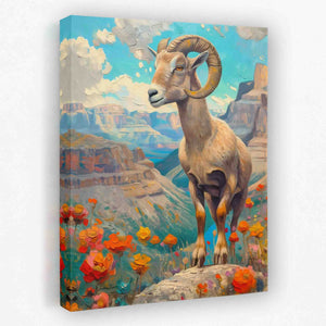 Canyon Ram - Animals Canvas Wall Art