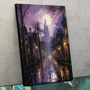 Capitol City - Purple Building Canvas Print