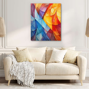 Carved Palette - Large Abstract Canvas Print