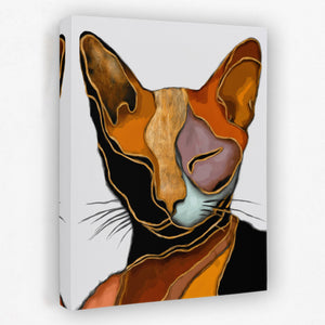 Cat Geometric Planes — Cat Geometric Planes Portrait Side View Mirror 265