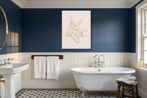 Cat Golden Reach — cat golden reach small bathroom interior 2 1port flush print