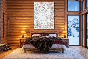 Cat Golden Roses โ cat golden roses bedroom with fireplace 1port flush print