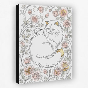 Cat Golden Roses โ cat golden roses side view black wrap