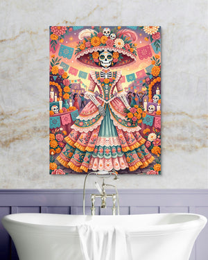 Catrina Festive Bloom — catrina festive bloom psd marble purple bath 1port flush print