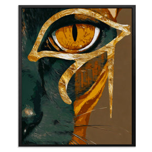 Cat's Amber Fire - Luxury Wall Art