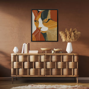 Cat's Autumn Fire - Luxury Wall Art