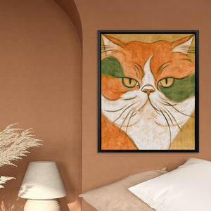 Cat's Ember Watch - Luxury Wall Art