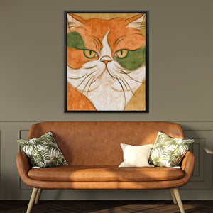 Cat's Ember Watch - Luxury Wall Art