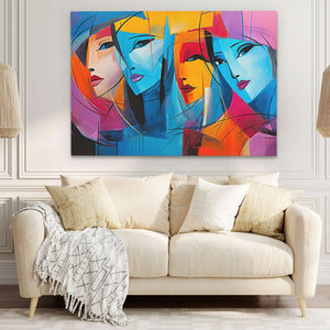 Celebration of Love - Abstract Colorful Canvas Wall Art